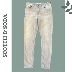 Scotch & Soda Women’s Light Grey Skinny Jean  Premium Stretch Size 29